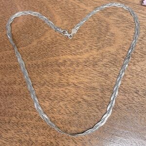 COPY - Italy 925 Sterling Silver Braided chain Necklace 18”